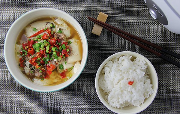 肉沫蒸豆腐套餐的做法