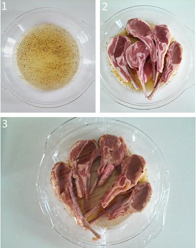 香煎迷迭香羊排的做法步骤1-3